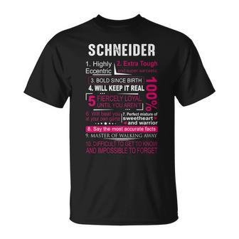 Schneider Name Gift Schneider V2 Unisex T-Shirt - Seseable