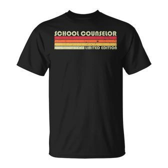 School Counselor Job Title Profession Birthday Worker T-Shirt - Seseable