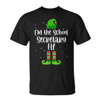 School Secretary Elf Matching Family Group Elf Christmas T-shirt - Seseable