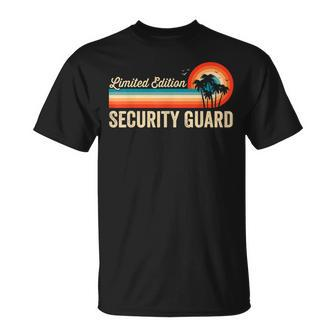 Security Guard Funny Birthday Retro Vintage Men Dad Unisex T-Shirt | Mazezy