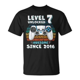 Seven 7Yr Bday Son Boy Gamer 7Th 7 Years Old Birthday T-shirt - Thegiftio UK