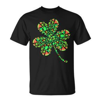 Shamrock Of Colorful Green Things Cute St Patrick’S Day T-Shirt - Seseable