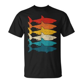 Shark Vintage Fish Fishing Great White Shark Retro Unisex T-Shirt | Mazezy AU