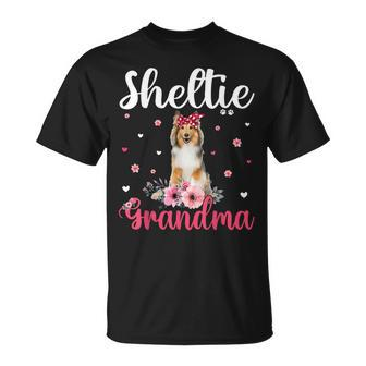 Sheltie Grandma Happy Mothers Day Shetland Sheepdog Lover Unisex T-Shirt | Mazezy