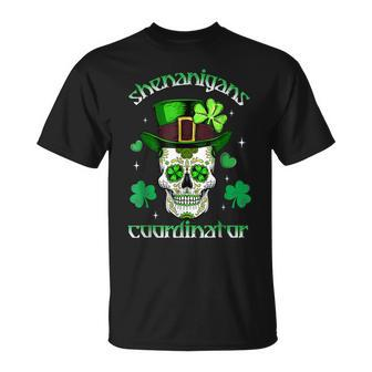 Shenanigans Coordinator Skull Leprechaun St Patricks Day T-shirt - Thegiftio