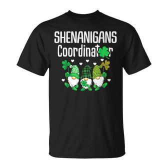 Shenanigans Coordinator St Patricks Day Gnomes Green Proud T-shirt - Thegiftio