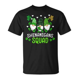 Shenanigans Squad St Patricks Day Gnomes Green Proud Irish V4 T-Shirt - Seseable
