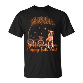 Shih Tzu Dog Autumn Fall Pumpkin Truck Mappe Thanksgiving Unisex T-Shirt - Monsterry AU