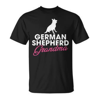 Silhouette Of A German Shepherd German Shepherd Grandma Unisex T-Shirt | Mazezy