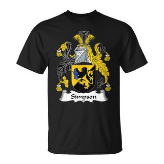 Simpson Coat Of Arms Crest T-shirt - Thegiftio UK