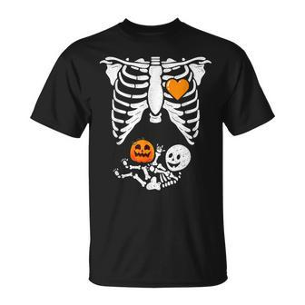 Skeleton Baby Pregnant Xray Rib Cage For Fall Halloween V2 T-shirt - Thegiftio UK