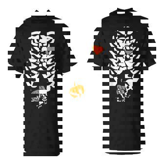 Skeleton Pregnancy Announcement Mom Halloween T-shirt - Thegiftio