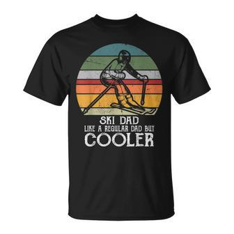 Ski Dad Like A Regular Dad But Cooler Vintage Skiing Skier T-Shirt - Seseable