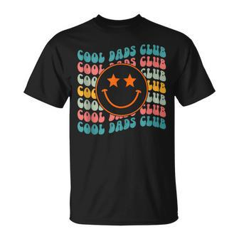 Smile Face Cool Dads Club Retro Groovy Fathers Day Hippie T-shirt - Thegiftio UK