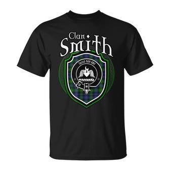 Smith Clan Crest | Scottish Clan Smith Family Crest Badge Unisex T-Shirt - Seseable