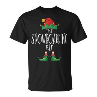 Snowboard-Elfen- Familien-Pyjama Weihnachtselfe T-Shirt - Seseable