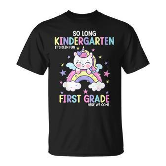 So Long Kindergarten Graduation Class 2023 Unicorn Kids Unisex T-Shirt | Mazezy