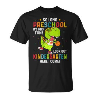 So Long Preschool Kindergarten Graduation Dinosaur Kids Boys Unisex T-Shirt | Mazezy