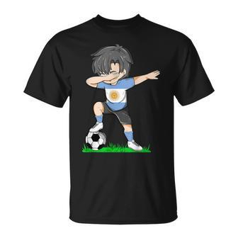 Soccer Argentina Jersey Argentinian Flag Football Boys Men Unisex T-Shirt | Mazezy
