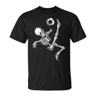 Soccer Skeleton Halloween Boys Soccer Player Halloween V2 T-shirt - Thegiftio UK