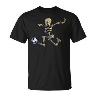 Soccer Skeleton Halloween Boys Soccer Player Halloween V3 T-shirt - Thegiftio UK