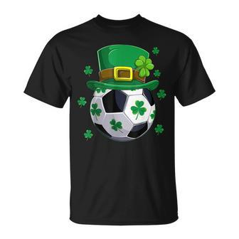 Soccer St Patricks Day Leprechaun Shamrock Boys T-shirt - Thegiftio