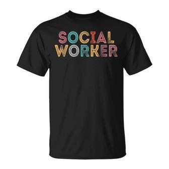 Social Worker 2023 Vintage School Social Worker T-Shirt - Seseable