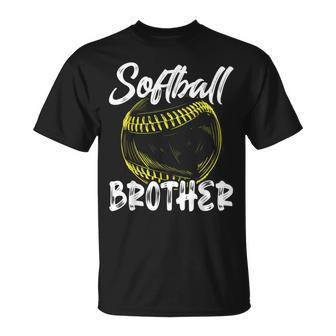Softball Brother For Matching Players Fathers Day T-shirt - Thegiftio UK