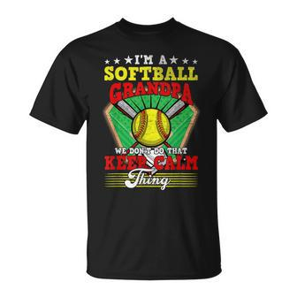 Softball Grandpa Dont Do That Keep Calm Thing T-Shirt - Seseable