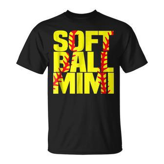 Softball Mimi Proud Grandma Unisex T-Shirt | Mazezy