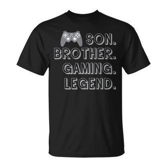 Sohn Bruder Gaming Legend Gaming Nage Boys Gamer T-Shirt - Seseable