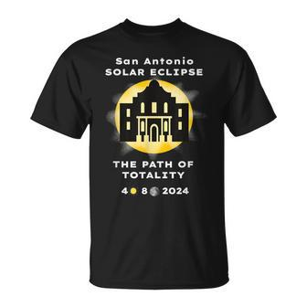 Solar Eclipse San Antonio 2024 The Path To Totality Alamo Unisex T-Shirt | Mazezy CA
