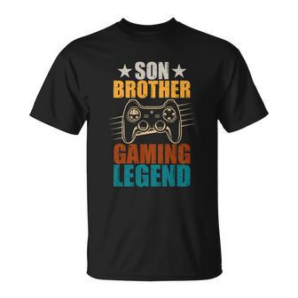 Son Brother Gaming Legend Gamer Unisex T-Shirt - Monsterry UK