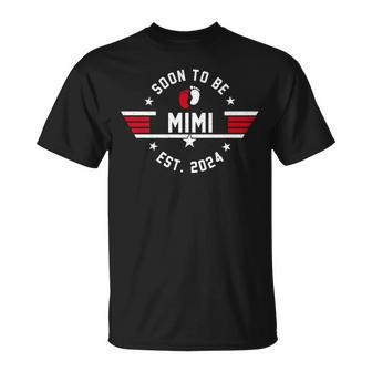 Soon To Be Mimi Est 2024 Fathers Day Baby Pregnancy T-shirt - Thegiftio UK
