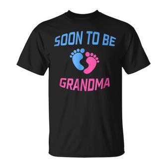 Soon To Be Grandma With Baby Footsteps Unisex T-Shirt | Mazezy UK