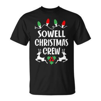 Sowell Name Gift Christmas Crew Sowell Unisex T-Shirt - Seseable