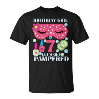 Spa Birthday Party Themed Birthday Tshirt Girls Age 7 Unisex T-Shirt | Mazezy