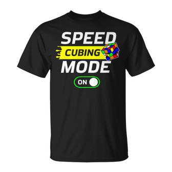 Speed Cubing Mode On Cuber Speed Cubing Puzzles Math T-Shirt - Seseable