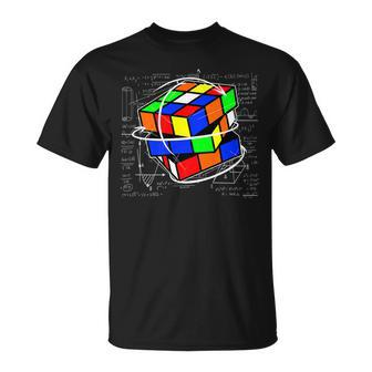 Speed Cubing Puzzle Lovers Cube Youth Adult Math Cuber T-Shirt - Seseable