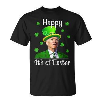 St Patricks Day Happy 4Th Of Easter Anti Joe Biden T-Shirt - Seseable