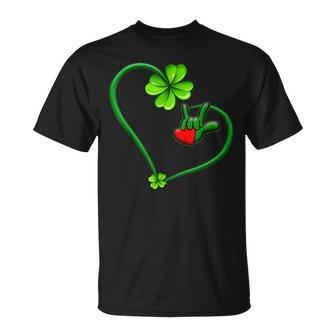 St Patricks Day I Love You Asl Sign Language Unisex T-Shirt | Mazezy