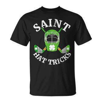 St Patricks Day Saint Hat Tricks Hockey Shamrock Boys T-shirt - Thegiftio UK
