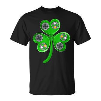 St Patricks Day Shamrock Video Gamer Gaming Boys T-shirt - Thegiftio UK