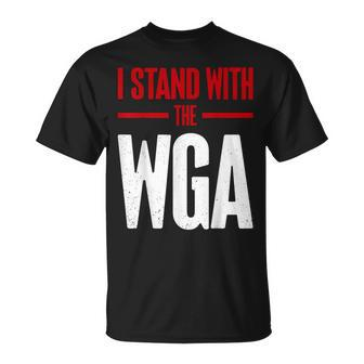 I Stand With The Writers Guild Of America On Strike Wga T-shirt - Thegiftio UK