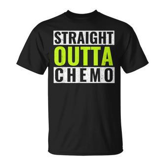 Straight Outta Chemo Lime Green Lymphoma CancerT-shirt - Seseable
