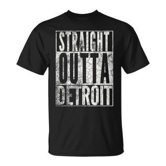 Straight Outta Detroit Michigan Vintage Gift Unisex T-Shirt | Mazezy
