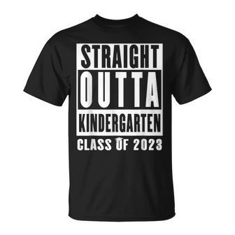 Straight Outta Kindergarten Class Of 2023 Graduation Unisex T-Shirt - Seseable