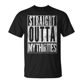 Straight Outta My Thirties 1983 40Th Birthday 40 Years T-Shirt - Seseable
