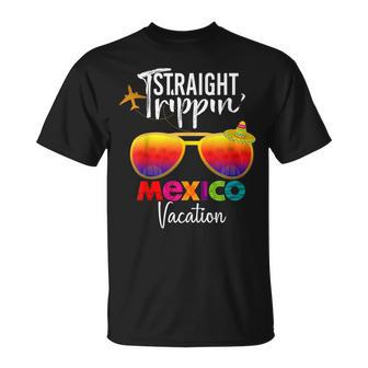 Straight Trippin Mexico Travel Trip Vacation Group Matching T-Shirt - Seseable