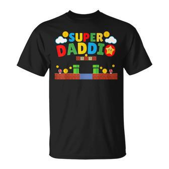 Super Dad Dad Fathers Day Gamer Daddy Super Daddio T-shirt - Thegiftio UK
